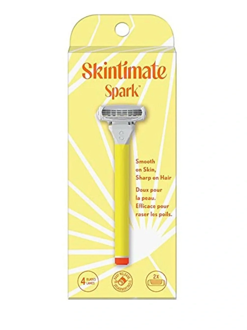 New, 3 boxes, Skintimate Razor in Yellow - Smooth, Gentle Shave, razor bundle